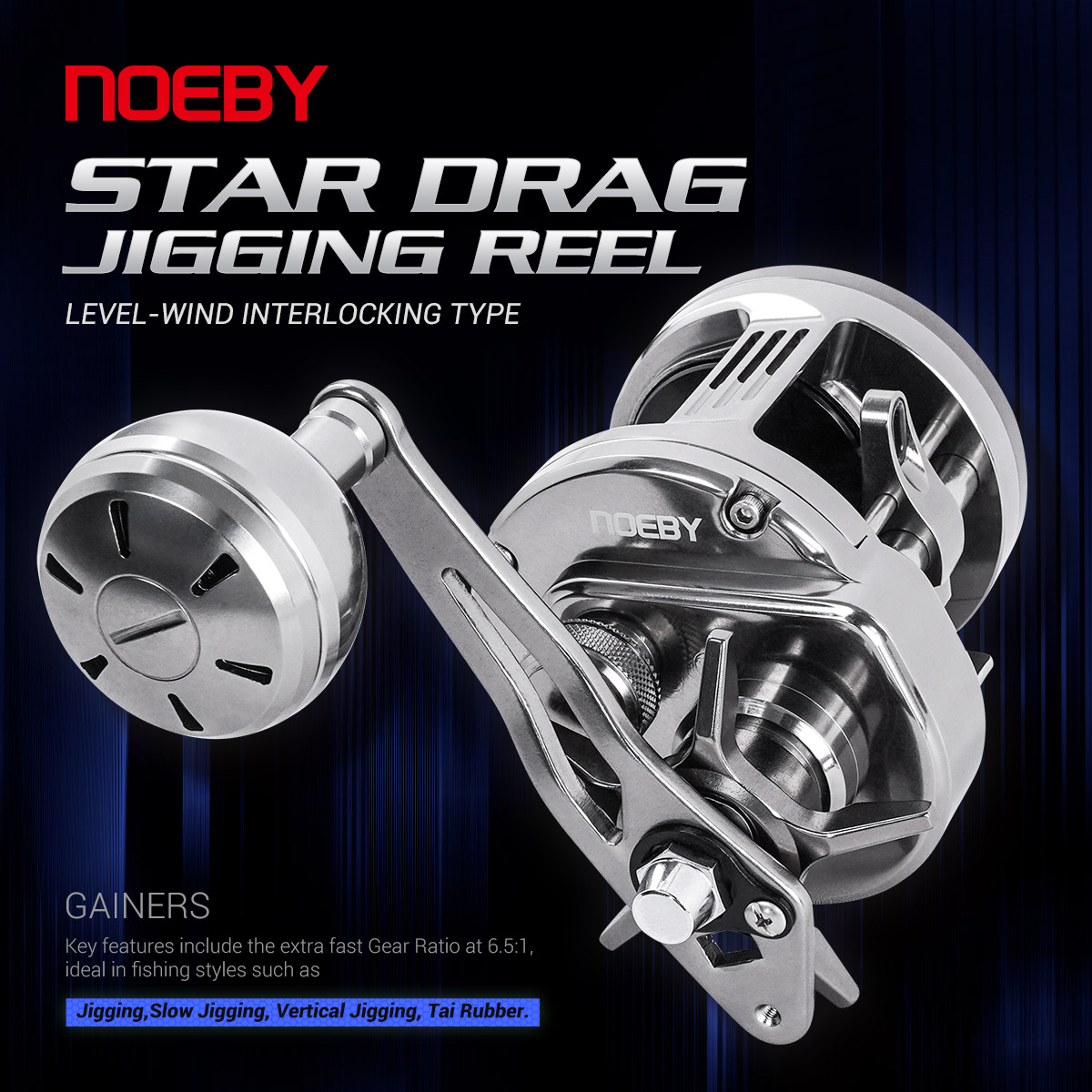 Surf Reel - Noeby-Light Metal Jigging Reel, 12kg Max